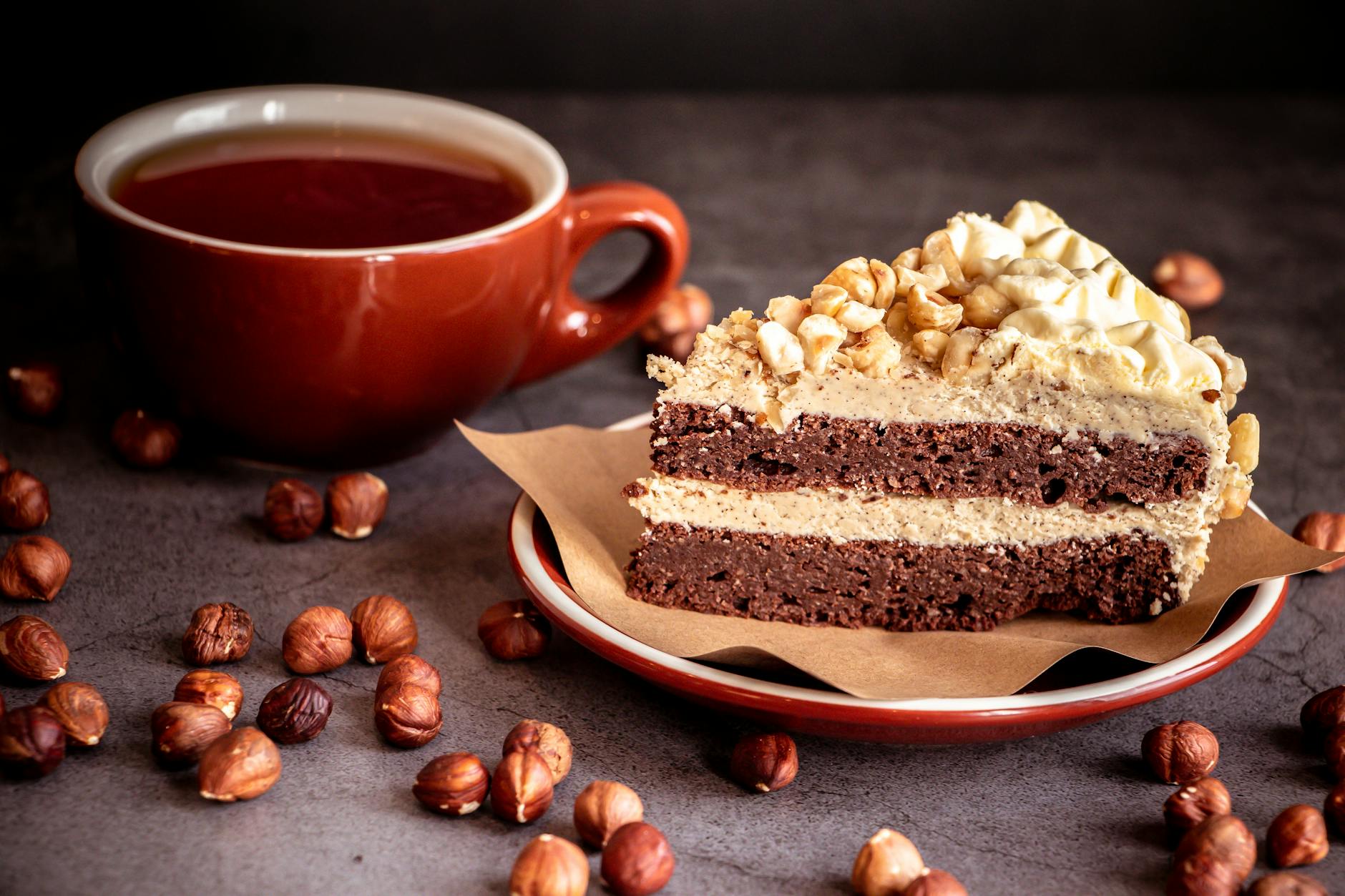 close up shot of a slice of cake