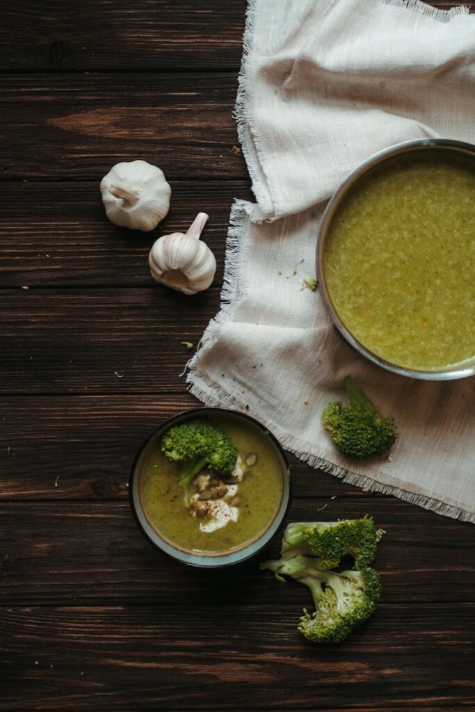 soup on white ceramic bowl