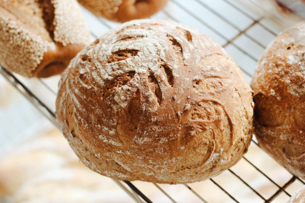 homemade bread in a bakery